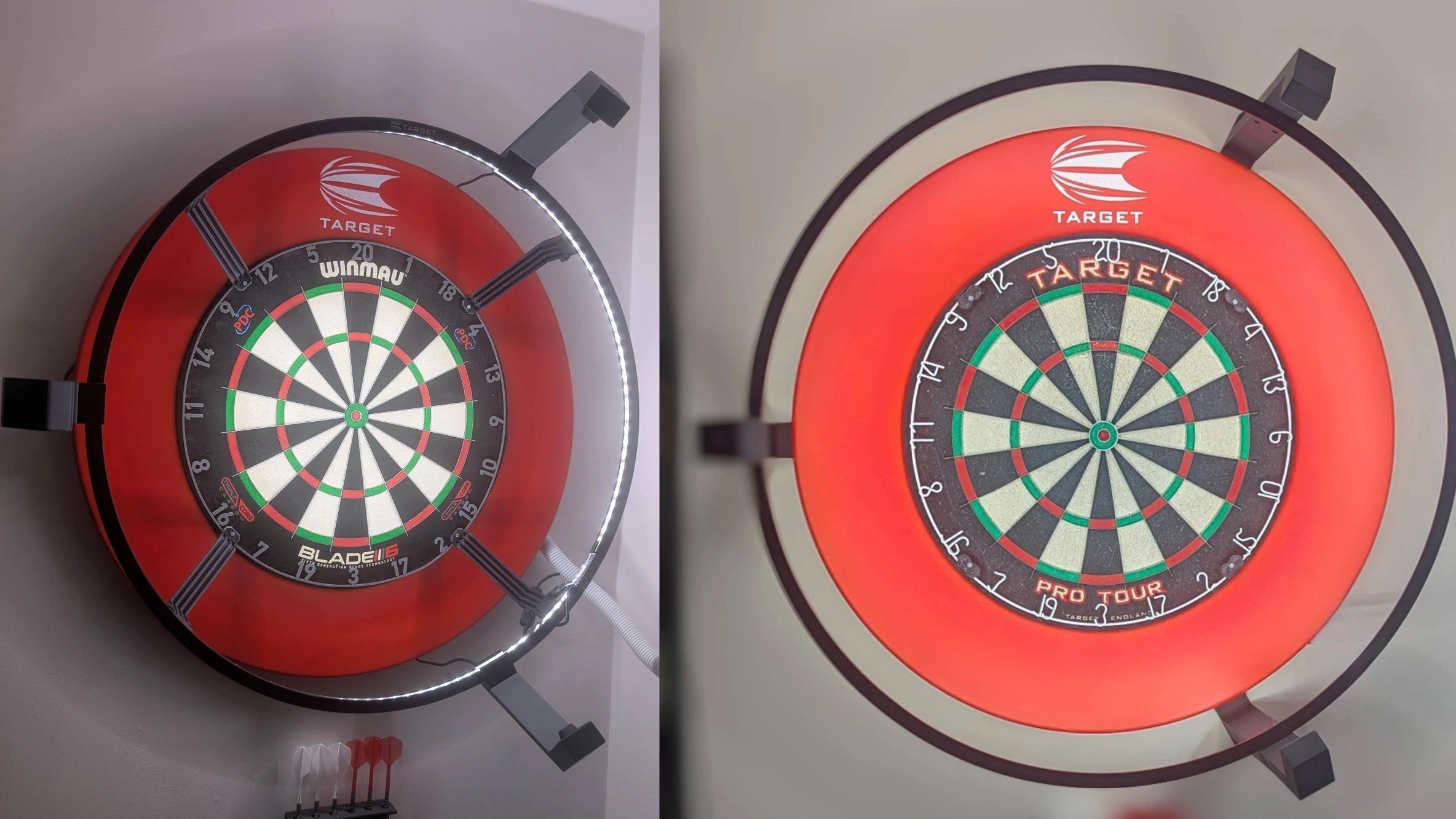 Ring mounted and wall mounted setups