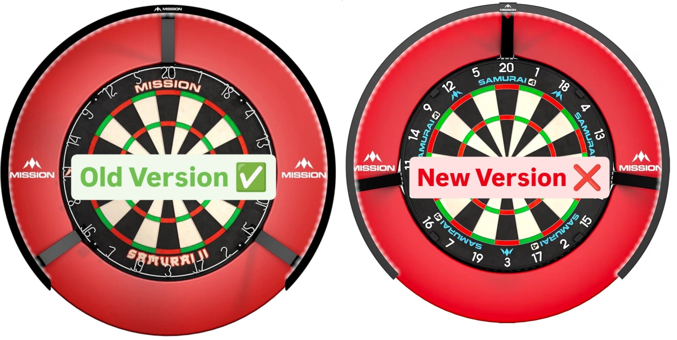 Old and new versions of the Mission Torus 270